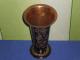 Labai grazi bronzine ranku darbo vazele (vaza) su raizytomis gelemis ir lapeliais Kėdainiai - parduoda, keičia (4)