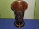Labai grazi bronzine ranku darbo vazele (vaza) su raizytomis gelemis ir lapeliais Kėdainiai - parduoda, keičia (5)