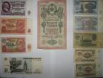Daiktas Ivairiu laikmeciu Rusijos banknotai
