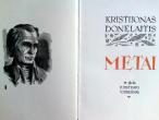Daiktas Antikvarine Kristijono Donelaicio knyga " Metai" 1956 m.