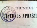 Daiktas Antikvarine knyga " Trumpas Lietuvos aprasymas" 1905 m.