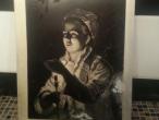 Daiktas tarybinis sovietinis  cccp paveikslelis moteris su zvake