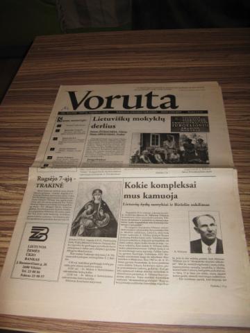 Daiktas Senas laikraštis Voruta 1997 rugsejo 6-12d.