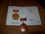 Daiktas SSRS medalis su dokmentais