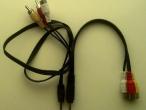 Daiktas 3,5mm 4 kontaktu laidas --> rca
