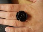 Daiktas Žiedas su juoda rože