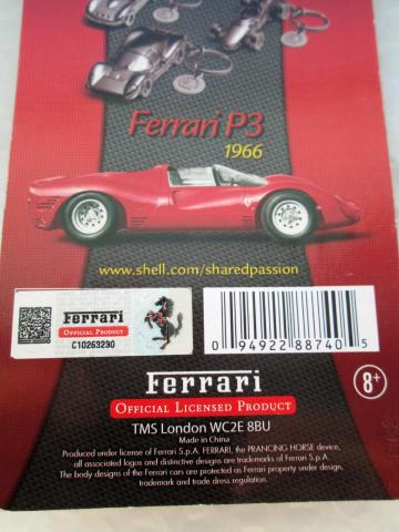 Daiktas kolekcinis shell raktu pakabukas Ferrari P3 modelis
