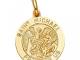 Daiktas 14k yellow gold St. Michael medallion