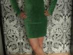 Daiktas Žalia aksominė suknelė ilgom rankovėm
