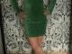 Žalia aksominė suknelė ilgom rankovėm Vilnius - parduoda, keičia (1)