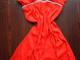 Išskirtinė raudona suknelė dekoruota sidabrine juostele Šiauliai - parduoda, keičia (1)