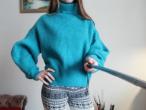 Daiktas Ciklamenų spalvos šiltas megztinis