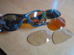 Daiktas 3 skirtingų stiklų sportinio tipo akiniai