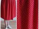 Raudonas sijonas su baltais tašučiais Klaipėda - parduoda, keičia (1)