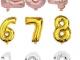 Daiktas Folinis balionas skaičius aukso, sidabro, rosegold spalvos 40"