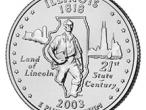 Daiktas United States Of America quarter dollar illinios 1818