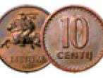 Daiktas 10 centų 1991 m.