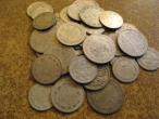 Daiktas Carines stipriai padilusios sidabrines monetos