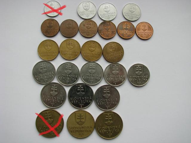 Daiktas Slovakijos monetų rinkinys (290)