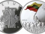 Daiktas 50 litu moneta Lietuvos sąjūdžio įkūrimo 25-mečiu