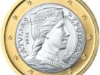 Daiktas Latvijos 1 euro moneta