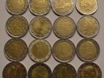 Daiktas 2 euru monetos (13 šalių)