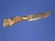 Senas medzioklinis peilis su drakono formos medine rankena Kėdainiai - parduoda, keičia (3)
