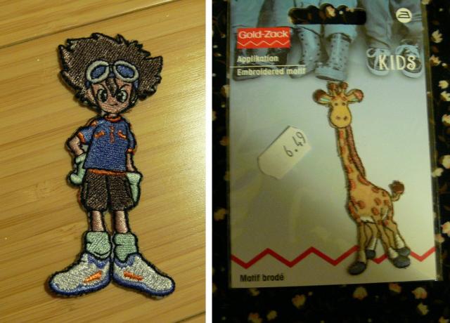 Daiktas Dvi aplikacijos vaikų rūbams papuošti (žirafa - neišpakuota)