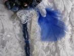 Daiktas Gothic lolita sagė su mėlyna plunksna