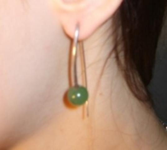 Daiktas Sidabriniai auskarai su malaxitu