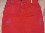 Daiktas raudonas zaismingas sijonukas plonutems 32/34 :]