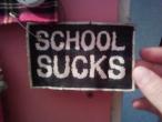 Daiktas našyfkė "school sucks"