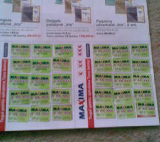 Daiktas Maximos lipdukai