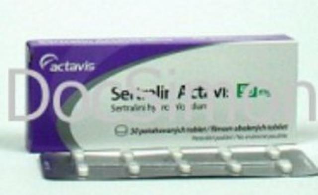 Daiktas Vaistai nuo depresijos Sertralin Actavis 50mg