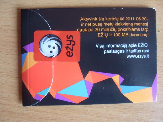 Daiktas Ežio kortelė