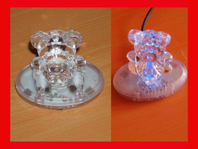 Daiktas Neonine spalva šviečiantis meškutis