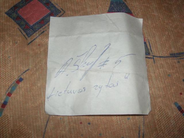 Daiktas Slezo autografas