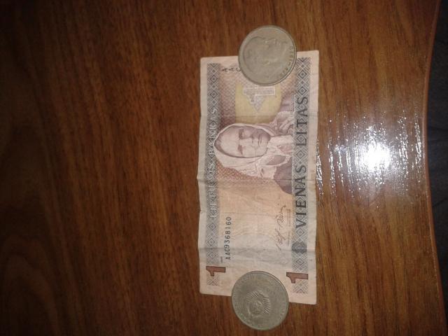 Daiktas 1 lt su Žemailte ir 2 rusiški rubliai