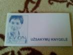 Daiktas Avon uzsakymu knygele