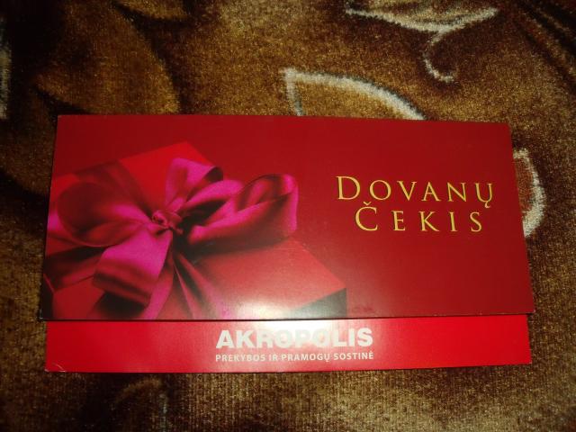 Daiktas akropolio dovanu cekis 50LT rezervuota Lynkap