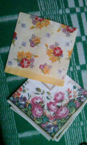 Daiktas Dvi serveteles dekupazui