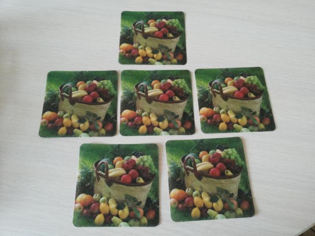 Daiktas Padėkliukai su vaisiais 6 vnt.
