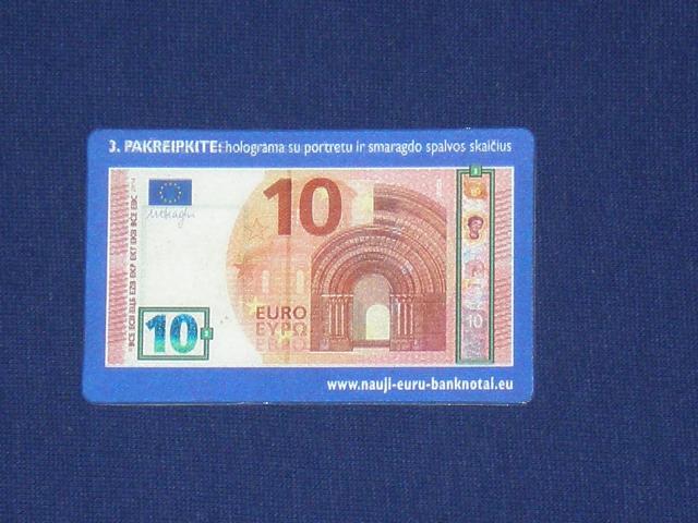 Daiktas Plastikine euru - litu konvertavimo kortele