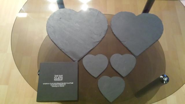 Daiktas Akmeniniai širdutes formos padekliukai