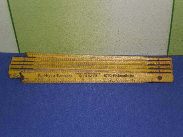 Daiktas Senovinis medinis sulankstomas metras