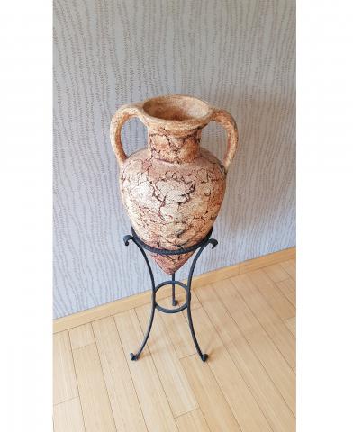 Daiktas Nuostabus tvirtas kūrinys iš šamoto keramikos - vaza, amfora, skėčių stovas...