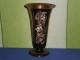 Labai grazi bronzine ranku darbo vazele (vaza) su raizytomis gelemis ir lapeliais Kėdainiai - parduoda, keičia (3)