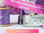 Daiktas Siuvimo reikmenys, siuvimo priedai, siuvimo priemonės