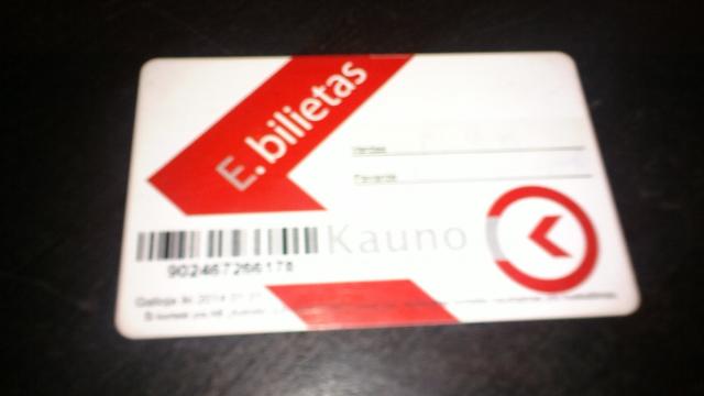 Daiktas Kauno viesojo transporto el bilietas