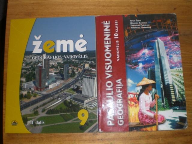 Daiktas du geografijos vadovėliai 9 ir 10kl.